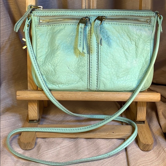 Fossil soft leather crossbody/shoulder bag zipped - Picture 1 of 14